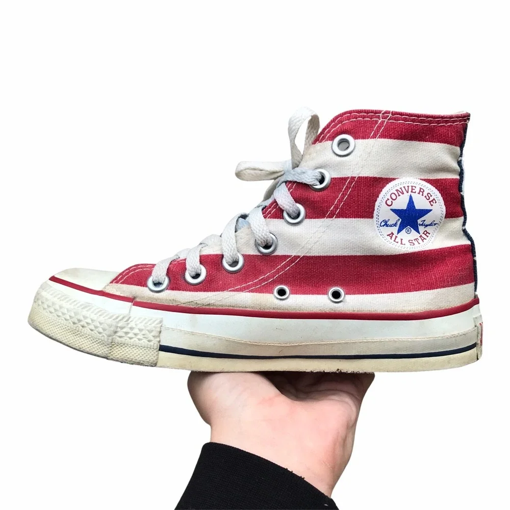 Vintage Made In USA Converse Size 3 American Flag